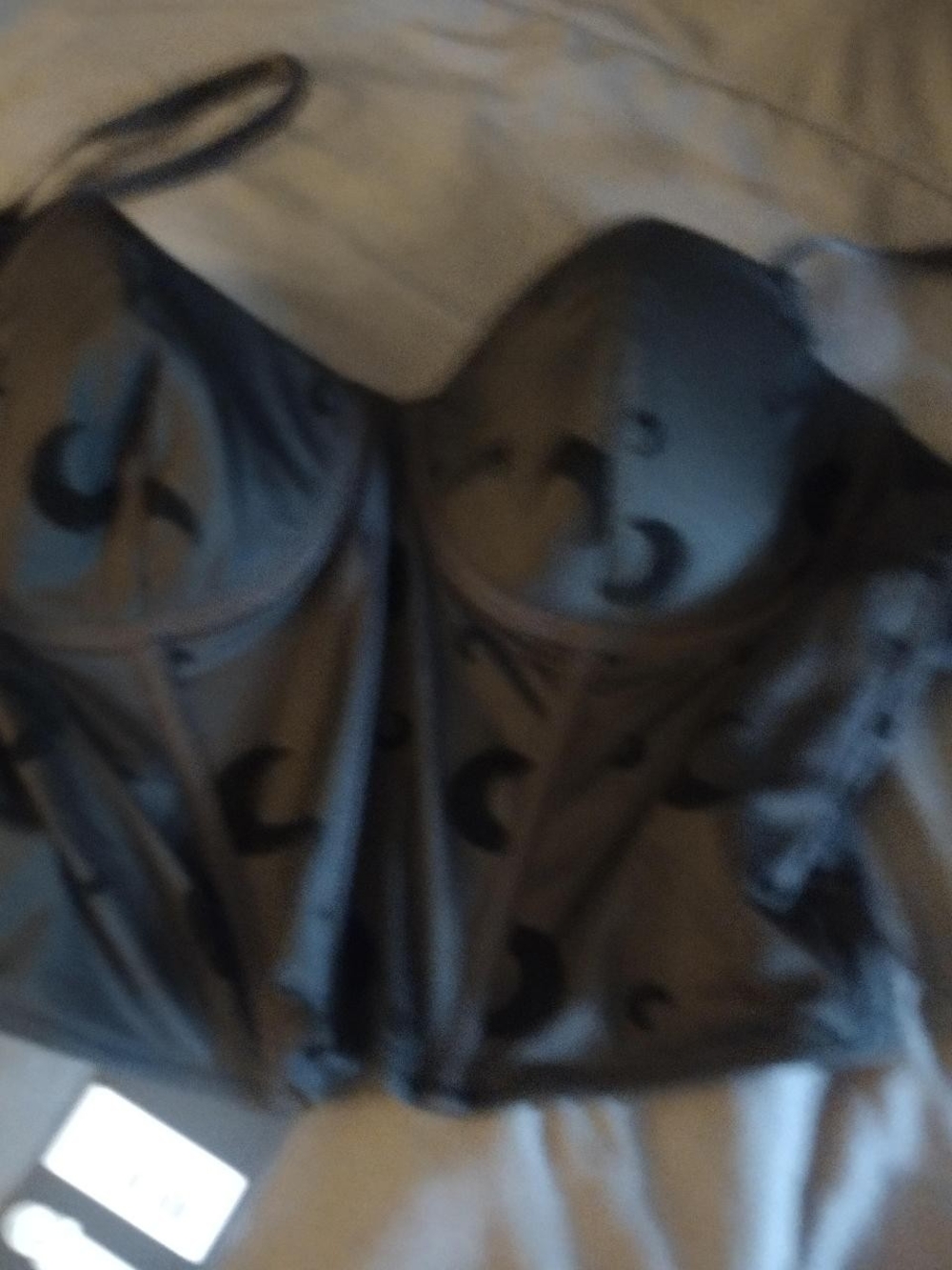 Killstar Black Velvet Moon Corset Top - Picture 5 of 6